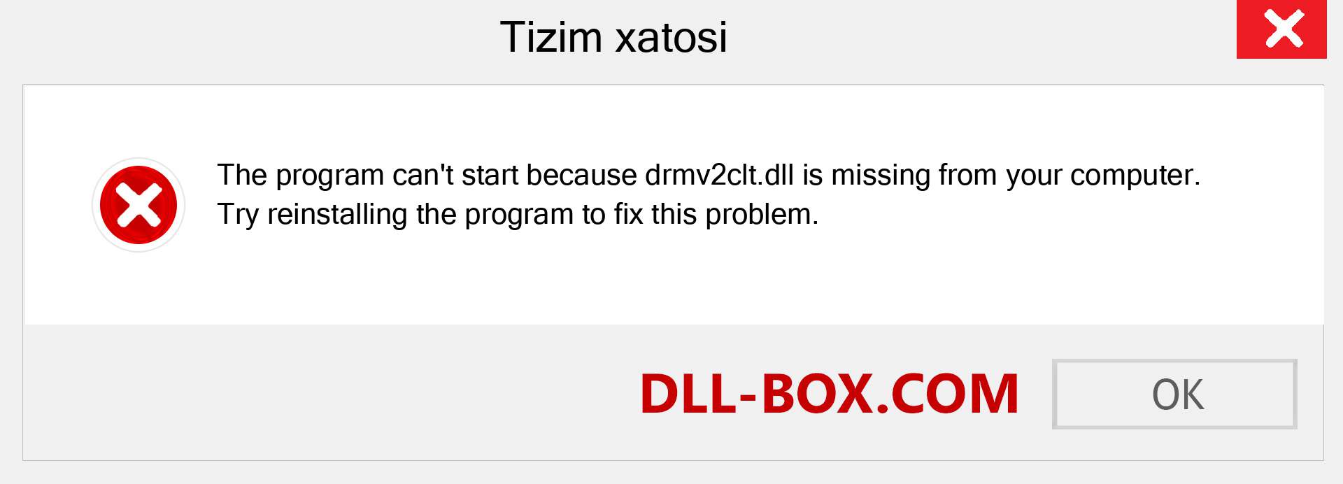 drmv2clt.dll fayli yo'qolganmi?. Windows 7, 8, 10 uchun yuklab olish - Windowsda drmv2clt dll etishmayotgan xatoni tuzating, rasmlar, rasmlar